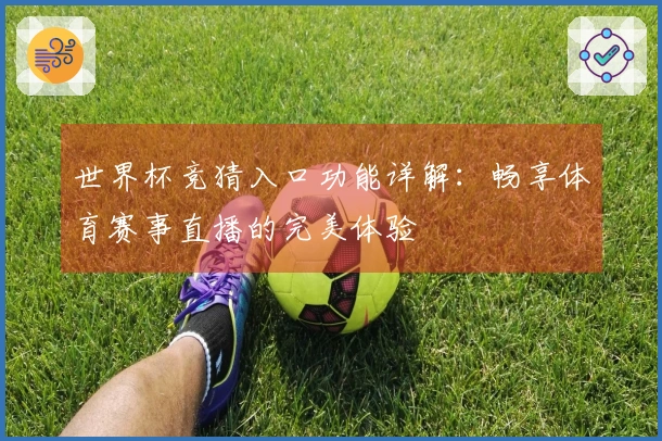 世界杯竞猜入口功能详解：畅享体育赛事直播的完美体验